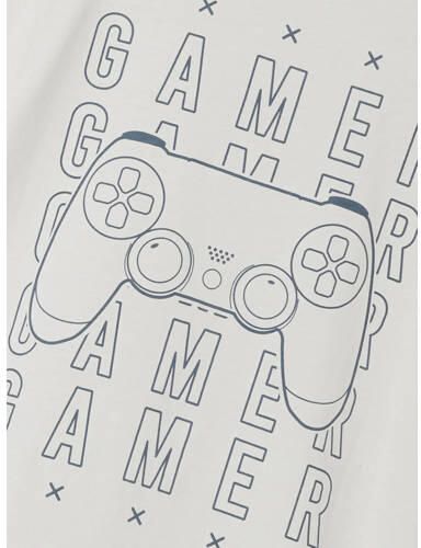 Name it KIDS T-shirt NKMKARLETTO met printopdruk ecru Jongens Katoen Ronde hals 122 128 - Foto 2