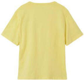 Name it KIDS T-shirt NKMVAGNO met printopdruk geel Jongens Katoen Ronde hals 122 128