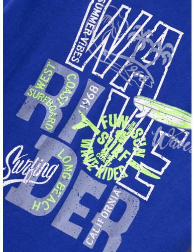 Name it KIDS T-shirt NKMVAGNO met printopdruk hardblauw Jongens Katoen Ronde hals 122 128 - Foto 2