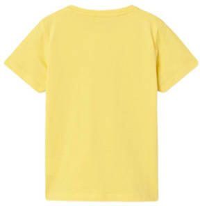 Name it KIDS T-shirt NKMVICTOR met printopdruk geel Jongens Katoen Ronde hals 122 128