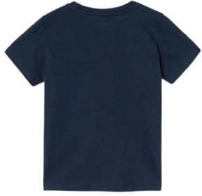 Name it KIDS T-shirt NKMVOTO met printopdruk donkerblauw palms Jongens Katoen Ronde hals 134 140