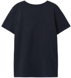 Name it KIDS T-shirt NKMVOTO met printopdruk donkerblauw relax Jongens Katoen Ronde hals 122 128