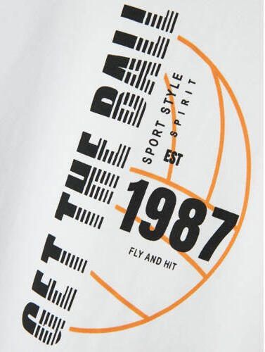 Name it KIDS T-shirt NKMVUX met printopdruk wit Jongens Stretchkatoen Ronde hals 122 128 - Foto 2