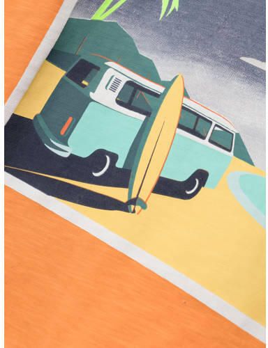 Name it KIDS T-shirt NKMZEFREDE met printopdruk oranje Jongens Katoen Ronde hals 146 152 - Foto 2