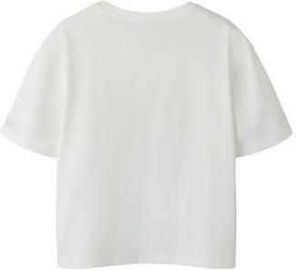 NAME IT KIDS T-shirt wit Meisjes Katoen Ronde hals Tekst - Foto 4