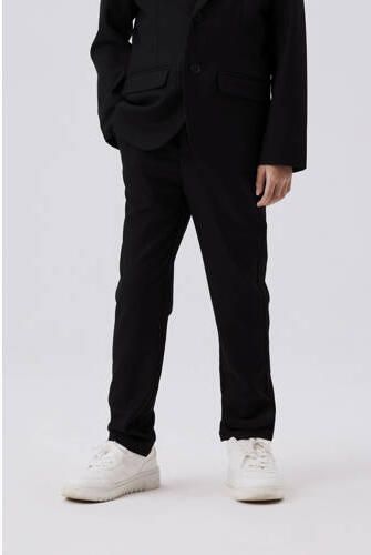 Name it KIDS tapered fit broek NKMRIRAMEL zwart Jongens Polyester Effen 116