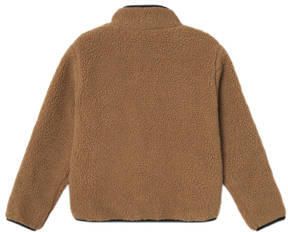 Name it KIDS teddy tussenjas NKMMAGOT lichtbruin zwart Meerkleurig 116