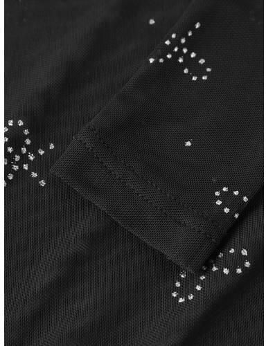NAME IT KIDS top met glitters zwart Meisjes Polyester Ronde hals Effen - Foto 3