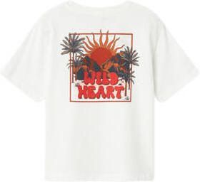 Name it KIDS top NKFDIDYA met backprint offwhite Wit Meisjes Katoen Ronde hals 146 152 - Foto 3