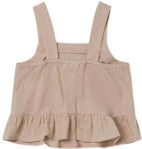 Name it KIDS top NKFFALINNEN beige Meisjes Katoen Vierkante hals Effen 134 140 - Foto 2