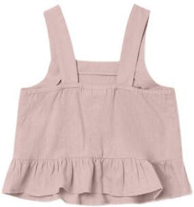 Name it KIDS top NKFFALINNEN oudroze Meisjes Katoen Vierkante hals Effen 146 152 - Foto 2