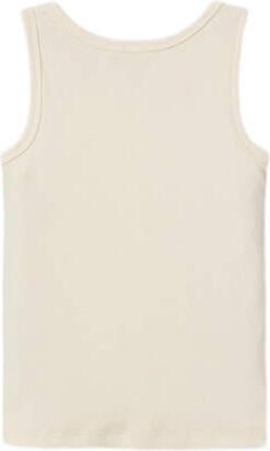 Name it KIDS top NKFFRISKE met hartjes beige Meisjes Stretchkatoen Ronde hals 122 128