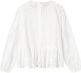 Name it KIDS top NKFKORA wit Meisjes Katoen Ronde hals Effen 134 140 - Foto 3