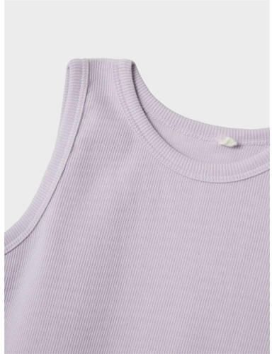 Name it KIDS top NKFNAKAL SL CROP TOP NOOS lila Paars Meisjes Katoen Ronde hals 146 152 - Foto 2