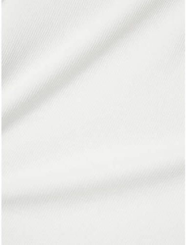 Name it KIDS top NKFNAKAL SL CROP TOP NOOS wit Meisjes Katoen Ronde hals 122 128 - Foto 3