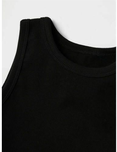Name it KIDS top NKFNAKAL SL CROP TOP NOOS zwart Meisjes Katoen Ronde hals 146 152 - Foto 3
