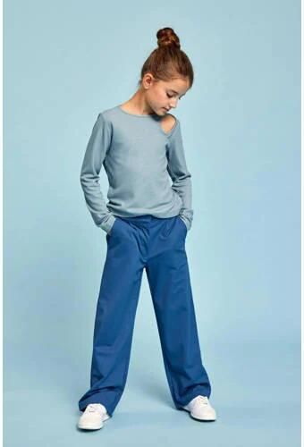 Name it KIDS top NKFNINNIE lichtblauw Meisjes Viscose Ronde hals Effen 122 128 - Foto 3