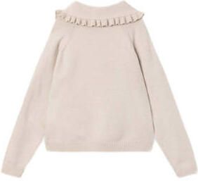Name it KIDS trui NKFROSABELL beige Meisjes Viscose Peter Pan-kraag Effen 134 140