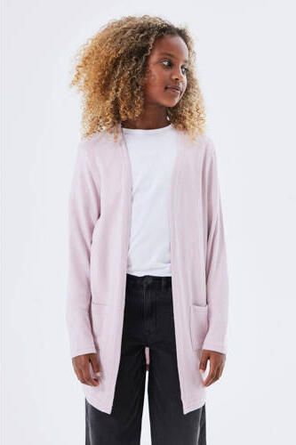 Name it KIDS vest NKFVICTI lichtroze Meisjes Viscose Openvallende hals 122 128 - Foto 2