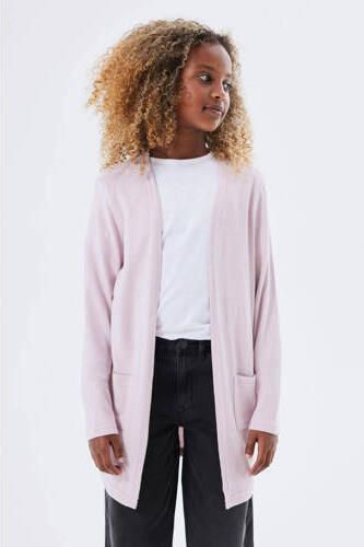 NAME IT KIDS vest NKFVICTI lichtroze Paars Meisjes Viscose Openvallende hals - Foto 3