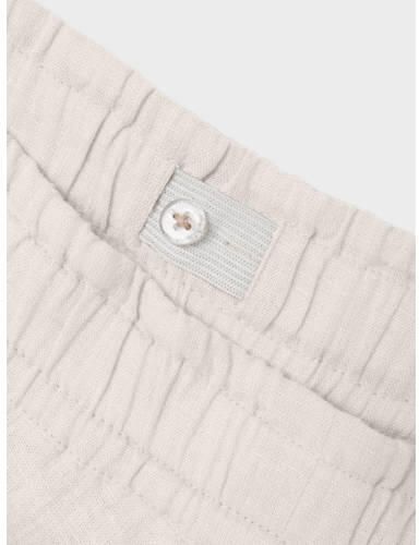 Name it KIDS wide leg broek NKFFALINNEN ecru Meisjes Katoen Effen 122 - Foto 2