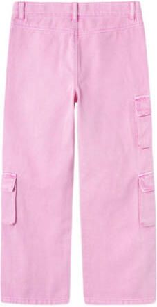 Name it KIDS wide leg broek NKFROSE roze Meisjes Katoen Effen 116 - Foto 3