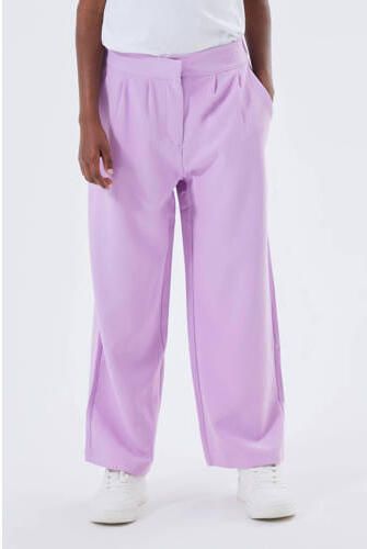 Name it KIDS wide leg broek NKFSUSIE lila Paars Meisjes Polyester Effen 122 - Foto 4