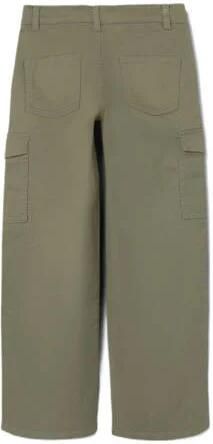 Name it KIDS wide leg cargobroek NKFROSE army groen Meisjes Stretchdenim 170 - Foto 3