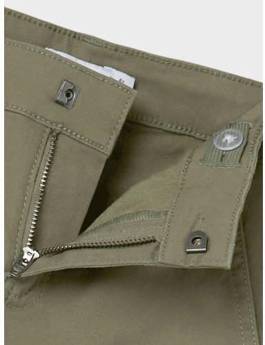Name it KIDS wide leg cargobroek NKFROSE army groen Meisjes Stretchdenim 152