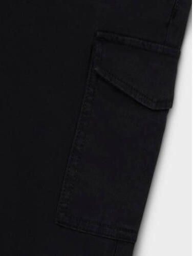 Name it KIDS wide leg cargobroek NKFROSE zwart Meisjes Stretchdenim Effen 152 - Foto 6