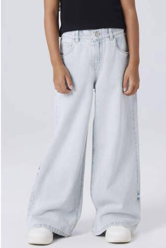 NAME IT KIDS wide leg jeans light blue denim Blauw - Foto 4