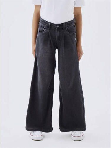 Name it KIDS wide leg jeans NKFBWIDE black denim Zwart Meisjes Stretchdenim 134 - Foto 3