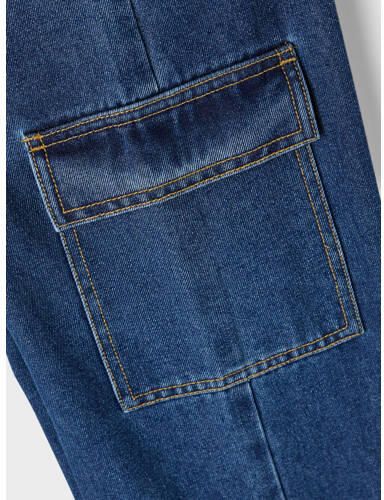 Name it KIDS wide leg jeans NKFROSE dark blue denim Blauw Effen 116 - Foto 2