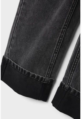 Name it KIDS wide leg jeans NKFROSE dark grey denim Grijs Effen 116