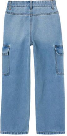 Name it KIDS wide leg jeans NKFROSE light blue denim Blauw Effen 122 - Foto 8