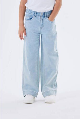 Name it KIDS wide leg jeans NKFROSE light blue denim Blauw Meisjes Stretchdenim 128 - Foto 2