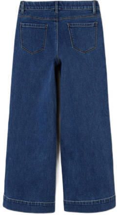 Name it KIDS wide leg jeans NKFROSE medium blue denim Blauw Meisjes Stretchdenim 128 - Foto 4
