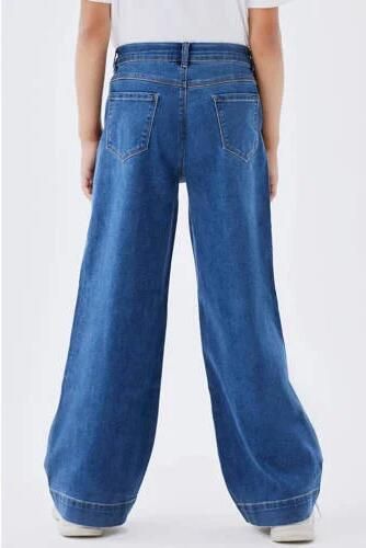 Name it KIDS wide leg jeans NKFROSE medium blue denim Blauw Meisjes Stretchdenim 128 - Foto 3