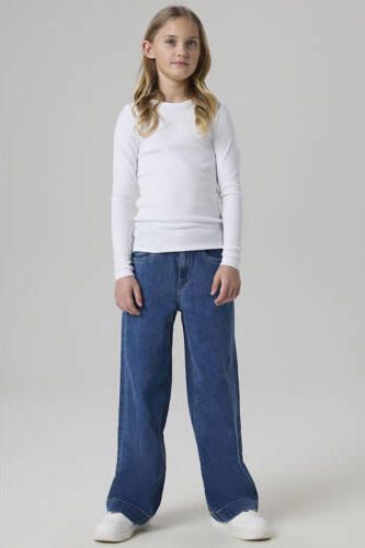 NAME IT KIDS wide leg jeans NKFROSE medium blue denim Blauw Meisjes Stretchdenim - Foto 7