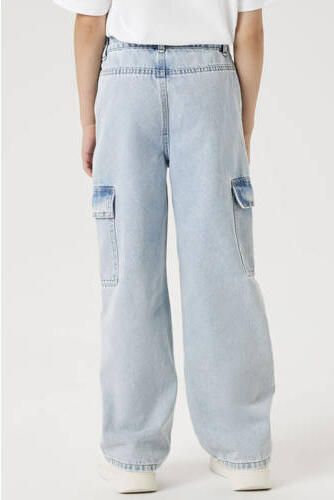 NAME IT KIDS wide leg regular waist jeans light blue bleached Blauw Meisjes Denim - Foto 9