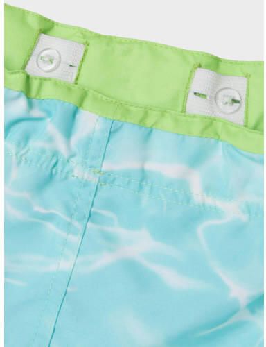 Name it KIDS zwemshort NKMZAGLO met all over print aquablauw groen Jongens Polyester 110 - Foto 2