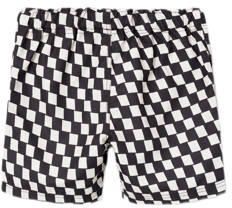 Name it KIDS zwemshort NKMZATOON zwart wit Jongens Polyester Ruit 110
