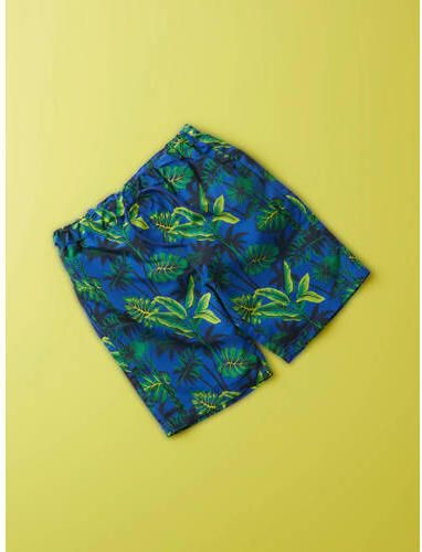 Name it KIDS zwemshort NKMZORRO blauw groen Jongens Polyester All over print 122