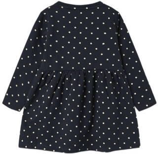NAME IT MINI A-lijn jurk donkerblauw Meisjes Sweat Ronde hals Stip - Foto 3