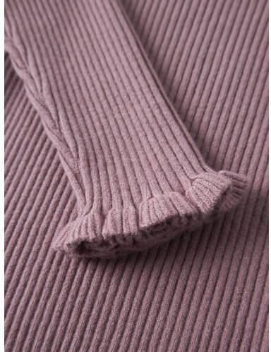NAME IT MINI aansluitende longsleeve met ruches oudroze Meisjes Viscose Ronde hals - Foto 2