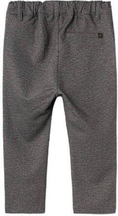 Name it MINI baby geruite slim fit broek NKMSILAS Grijs Jongens Polyester 104