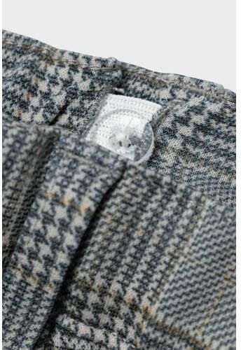 Name it MINI baby geruite slim fit broek NKMSILAS Grijs Jongens Polyester 104
