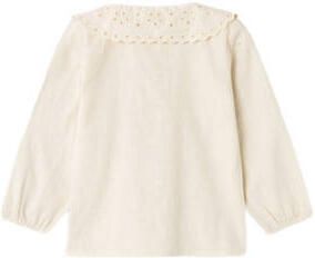 Name it MINI blouse NMFNUSINE ecru Meisjes Katoen Peter Pan-kraag Effen 122 128