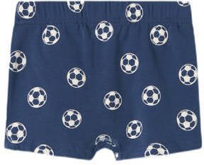 Name it MINI boxershort NMMTIGHTS FOOTBALL set van 3 donkerblauw blauw zwart Jongens Stretchkatoen 104 - Foto 3