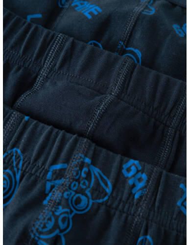 Name it MINI boxershort NMMTIGHTS- set van 3 donkerblauw blauw Jongens Stretchkatoen 104